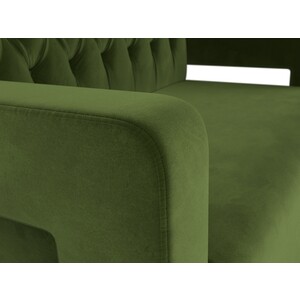 Прямой диван АртМебель Рамос Люкс 2-х местный микровельвет зеленый - фото 5