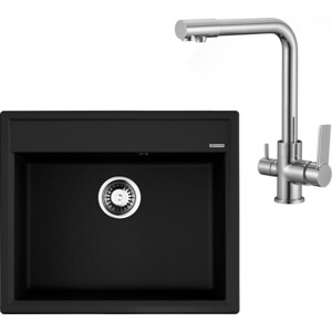 

Кухонная мойка и смеситель Omoikiri Daisen 60 BL, РМС SL130, черная (4993622, SL130-015F), Daisen 60 BL, РМС SL130, черная (4993622, SL130-015F)