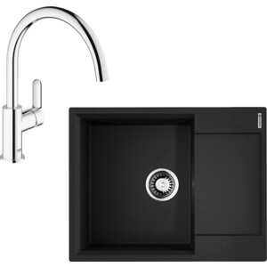 

Кухонная мойка и смеситель Omoikiri Daisen 65 BL, Grohe BauEdge черная (4993684, 31367000), Daisen 65 BL, Grohe BauEdge черная (4993684, 31367000)