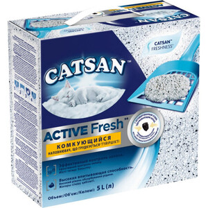 фото Наполнитель catsan active fresh для кошачьего туалета комкующийся 5л