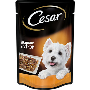 фото Паучи cesar жаркое с уткой в желе для собак 85г