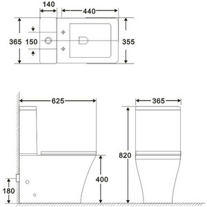 Унитаз-компакт безободковый BelBagno Marmi тонкое сиденье микролифт (BB052CPR, BB052SC)
