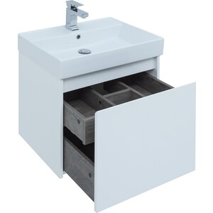 Мебель для ванной Aquanet Nova Lite 60 один ящик, белый глянец