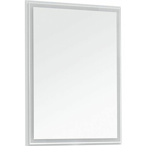 Зеркало Aquanet Nova Lite 60 с подсветкой, белый глянец (242620) зеркало шкаф aquanet кастильо 160 белый 183178