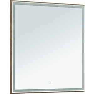 Зеркало Aquanet Nova Lite 75 с подсветкой, дуб рустикальный (249513) зеркало aquanet алассио 70х85 с подсветкой и подогревом 249344