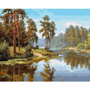 

Картины по номерам MOLLY Прищепа. Сосны у воды 40х50 - KH0984, Прищепа. Сосны у воды 40х50 - KH0984