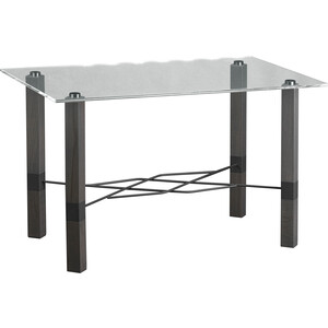 Стол журнальный Мебелик Лючия 4101 серый бетон, серый, прозрачное (П0004586)