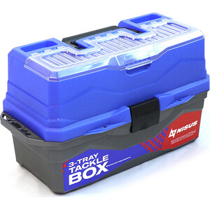 фото Ящик для снастей nisus tackle box трехполочный синий