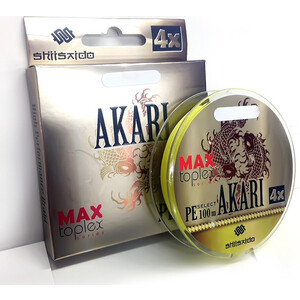 

Шнур плетеный Shii Saido Akari 4X, L-150 м, d-0,104 мм, test-3,62 кг, yellow, Akari 4X, L-150 м, d-0,104 мм, test-3,62 кг, yellow