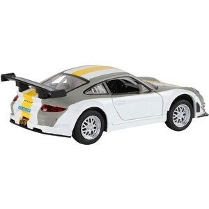 Машина Автопанорама Porsche 911 GT3 RSR, серебряный, масштаб 1:32, свет, звук, инерция - JB1251306 - фото 2