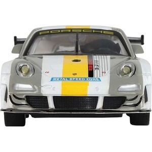 Машина Автопанорама Porsche 911 GT3 RSR, серебряный, масштаб 1:32, свет, звук, инерция - JB1251306 - фото 3
