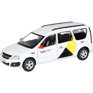 Машина Автопанорама Яндекс.Такси LADA LARGUS, белый, масштаб 1:24, свет, звук - JB1251343 - фото 1