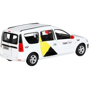 Машина Автопанорама Яндекс.Такси LADA LARGUS, белый, масштаб 1:24, свет, звук - JB1251343 - фото 4