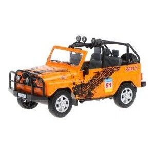 Машинка металлическая Автопанорама УАЗ-469 *RALLY*, масштаб 1:24, цвет оранжевый - JB1200215