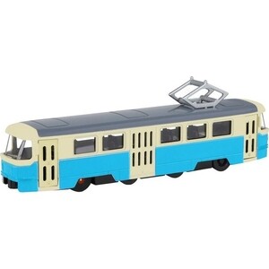 Автопанорама Трамвай , синий, масштаб 1:90, свет, звук, инерция - JB1251424
