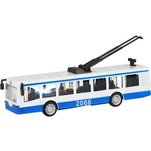 Автопанорама Троллейбус , синий, масштаб 1:90, свет, звук, инерция - JB1251427