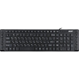 Клавиатура Acer OKW010 черный USB slim Multimedia клавиатура беспроводная satechi slim x1 ru серебро st btsx1s ru