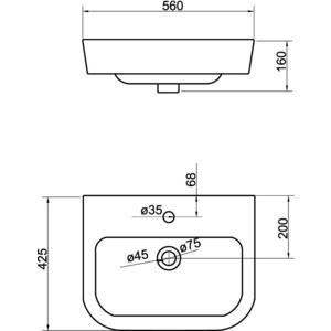 фото Раковина belbagno albano 56х42 с пьедесталом (bb120l, bb120p)