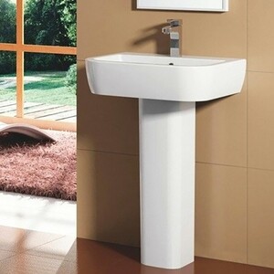 фото Раковина belbagno alpina 56x45 с пьедесталом (bb10100l, bb10100p)