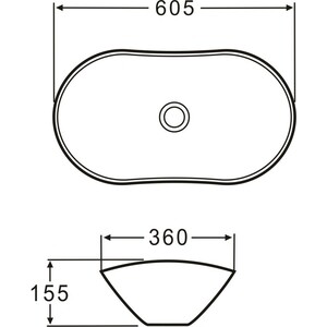 фото Раковина belbagno 60х36 серая матовая (bb1404-h311)