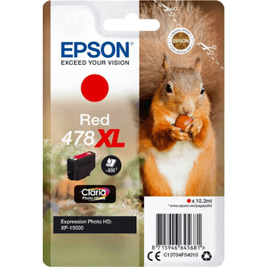 

Картридж Epson Singlepack Red 478XL Claria Photo HD Ink (C13T04F54020), Singlepack Red 478XL Claria Photo HD Ink (C13T04F54020)