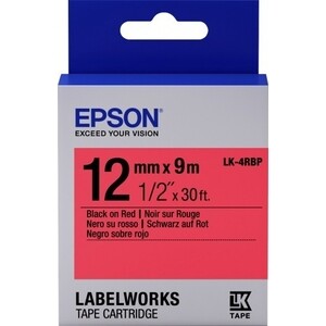 

Лента Epson Tape LK-4RBP Pastel Blk/Red 12/9 (C53S654007), Tape LK-4RBP Pastel Blk/Red 12/9 (C53S654007)