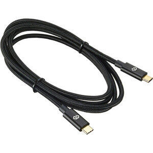 Кабель Digma Power Delivery 100W USB Type-C (m)-USB Type-C (m) 1.5м черный кабель pd100 olmio magcable 041661 type c type c pd 100w 5a e mark 1 5м магнитный