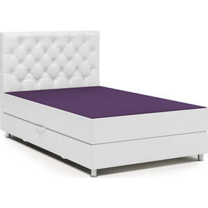 Кровать Шарм-Дизайн Шармэль 140 фиолетовая рогожка и белая экокожа кровать тахта можга красная звезда р425 э белая эмаль