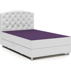Кровать Шарм-Дизайн Премиум 140 фиолетовая рогожка и белая экокожа кровать тахта можга красная звезда р425 белый антрацит