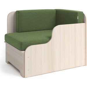 детская кровать бриони велюр зеленый Кушетка детская Шарм-Дизайн Мелодия правый зеленый