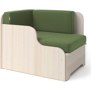 детская кровать бриони велюр зеленый Кушетка детская Шарм-Дизайн Мелодия левый зеленый