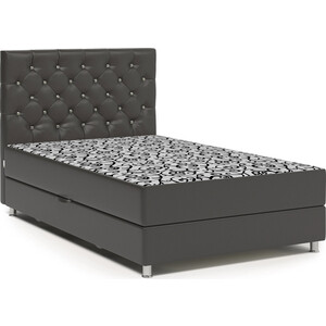 Кровать Шарм-Дизайн Шармэль Люкс 100 экокожа шоколад и узоры двуспальная кровать оливия люкс серый экокожа 180х200 см