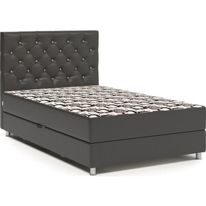 Кровать Шарм-Дизайн Шармэль Люкс 140 экокожа шоколад и ромб двуспальная кровать оливия люкс серый экокожа 180х200 см
