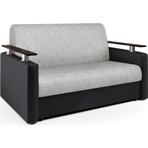Диван-кровать Шарм-Дизайн Шарм 160 экокожа черная и серый шенилл стул катрин к серый опора черная kt19648