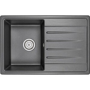 Кухонная мойка Granula Standart ST-7602 черный коробка клапанная standart прямоугольная rain