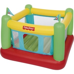 фото Игровой центр-батут bestway 175х173х135см fisher price с мячами (50шт), встр.нас. 220в, до 85кг, от 3 лет