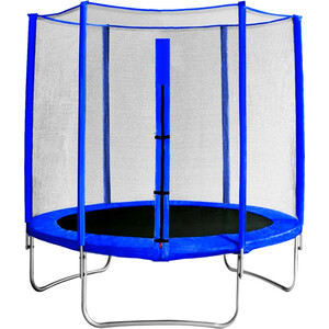 фото Батут кмс trampoline 8 диаметр 2,4 м синий с защитной сеткой