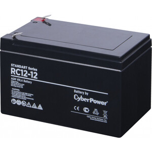Аккумуляторная батарея CyberPower Standart Series RC 12-12 акб cyberpower standart series rc 12 150 voltage 12v capacity discharge 10 h 156ah max discharg rc 12 150