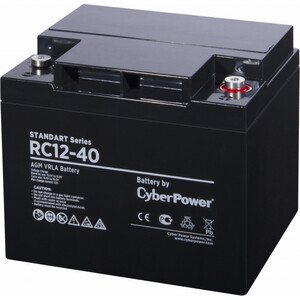 Аккумуляторная батарея CyberPower Standart Series RC 12-40 аккумуляторная батарея cyberpower battery standart series rc 12 18 rc 12 18