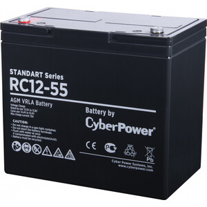 Аккумуляторная батарея CyberPower Standart Series RC 12-55 аккумуляторная батарея cyberpower battery standart series rc 12 45 rc 12 45