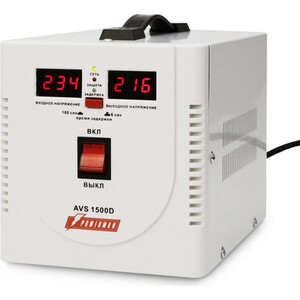 Стабилизатор PowerMan AVS 1500D стабилизатор напряжения для котла teplocom st 555 555ва 220в uвх 145 260в