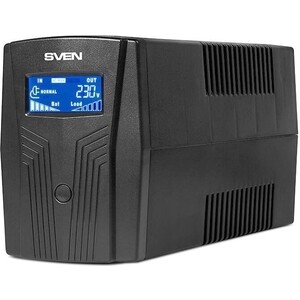ИБП Sven PRO 650 (LCD, USB) (SV-013844) линейно интерактивный ибп дкс серии info pdu 800 ва 480 вт 1 1 8xschuko lcd 1x8aч