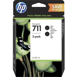 фото Набор картриджей hp 711 80ml black ink crtg 2-pack (p2v31a)