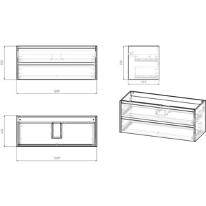 фото Тумба под раковину vincea gio 120х50 см, дуб c.oak (vmc-3g120go)