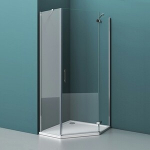 фото Душевой уголок belbagno kraft p-1 100х100 прозрачный, хром (kraft-p-1-100-c-cr)