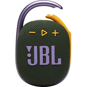 Портативная колонка JBL CLIP 4 (JBLCLIP4GRN) (моно, 5Вт, Bluetooth, 10 ч) зеленый колонки 1 0 моно колонка huawei joy зеленый