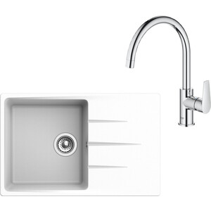 

Кухонная мойка и смеситель Ewigstein G-60F, Grohe BauEdge 31367001 иней/хром, G-60F, Grohe BauEdge 31367001 иней/хром