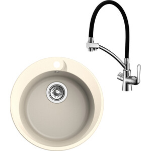 

Кухонная мойка и смеситель Ewigstein R-45, Lemark Comfort LM3070C крем/хром, R-45, Lemark Comfort LM3070C крем/хром