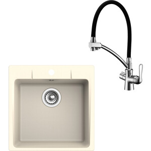 

Кухонная мойка и смеситель Ewigstein G-50, Lemark Comfort LM3070C крем/хром, G-50, Lemark Comfort LM3070C крем/хром