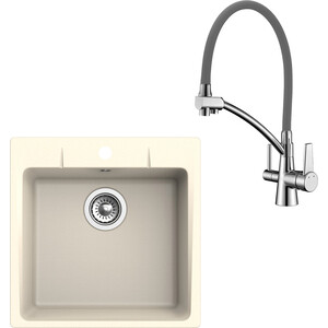 

Кухонная мойка и смеситель Ewigstein G-50, Lemark Comfort LM3071C-Gray крем/хром, G-50, Lemark Comfort LM3071C-Gray крем/хром